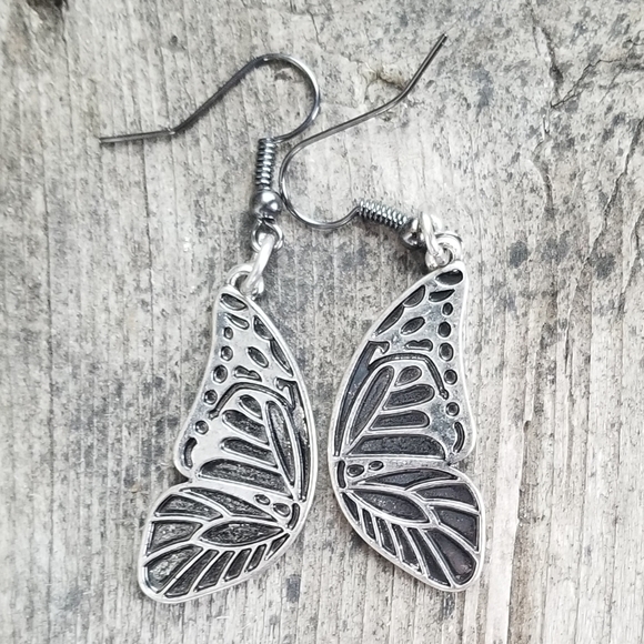 Butterfly wings Boho Earrings Handmade - Picture 1 of 2